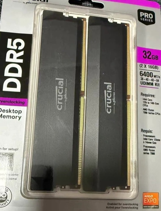 Ddr5 6000Mhz - Kit RAM DDR5 da 32GB 6000MHz,